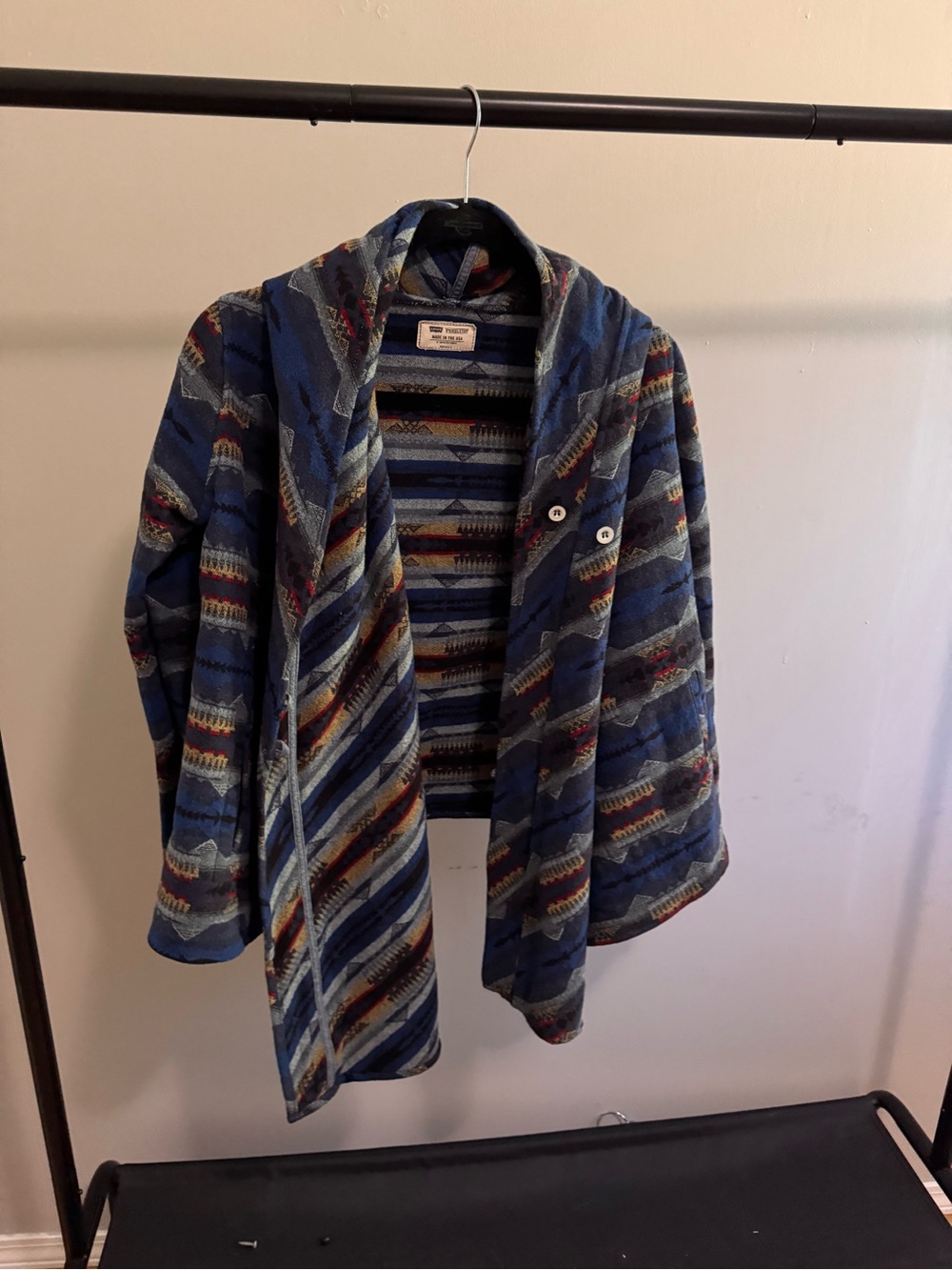 Levi's x Pendleton Jacquard Wool Poncho Wrap Jacket